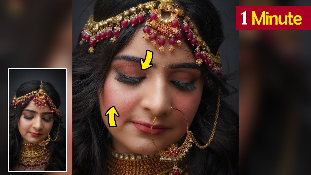 Photoshop Makeup Tutorial - 1 MINUTE | Adobe Photoshop Tutorial | Extreme Makeup Editing - Photoshop