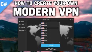 WPF C# How To Create Your Own Modern VPN Tutorial screenshot 5