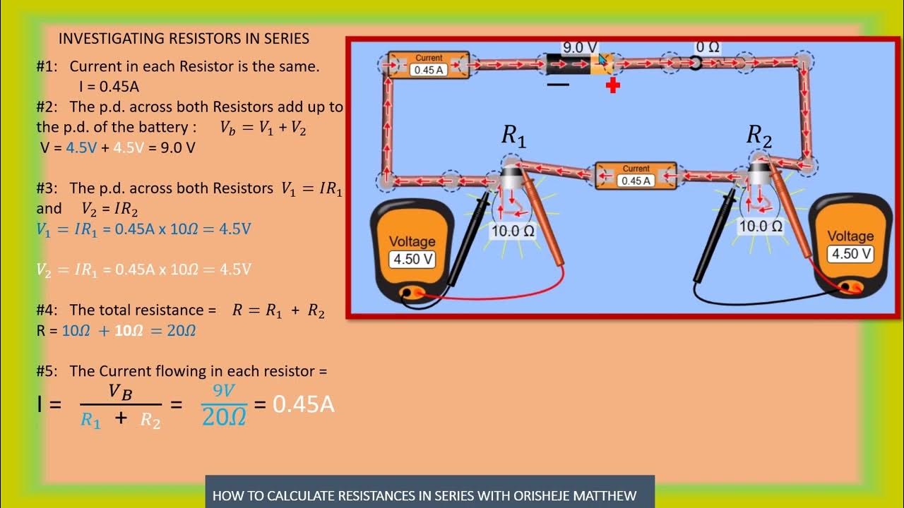 HOW TO CALCULATE RESISTANCES OF RESISTORS CONNECTED IN SERIES YouTube