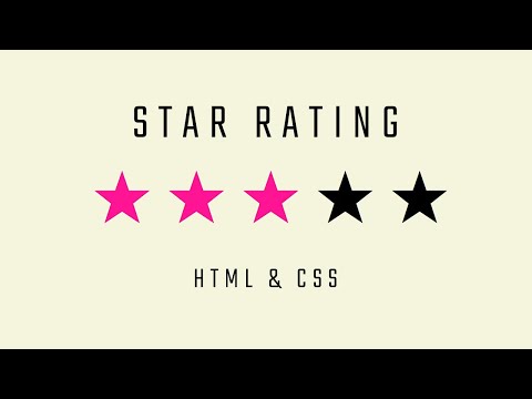 Star Rating Effect Using Only HTML CSS