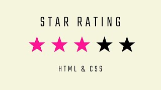 Star Rating Effect Using Only HTML CSS