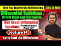 Lec 14. Differential Equations of First Order and First Degree| Non Exact Equations| Part 07