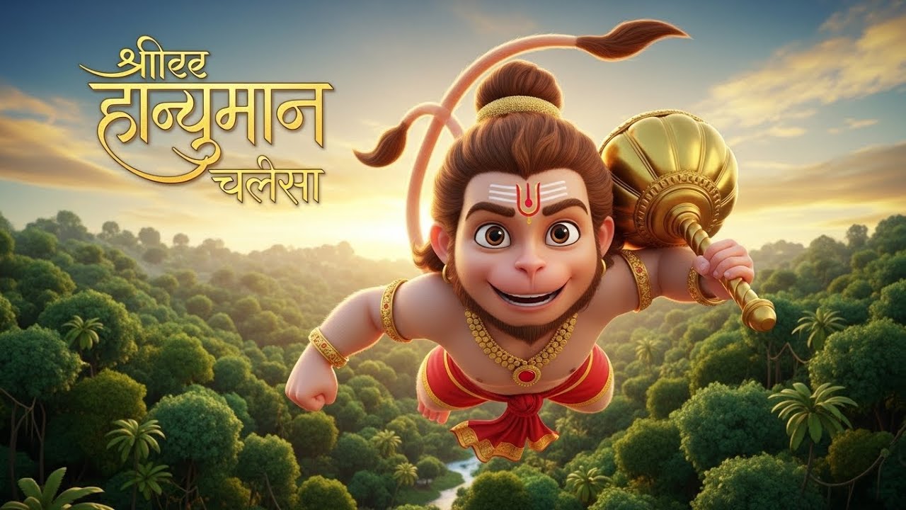 Hanuman Chalisa for Kids | हनुमान चालीसा आसान शब्दों में | Jai Hanuman Gyan Gun Sagar | Kids Version