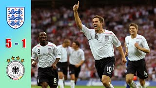 England vs Germany 5 - 1 |  Highlights 2001 world cup Qualifier (Totti, Beckham, Owen, Heskey)