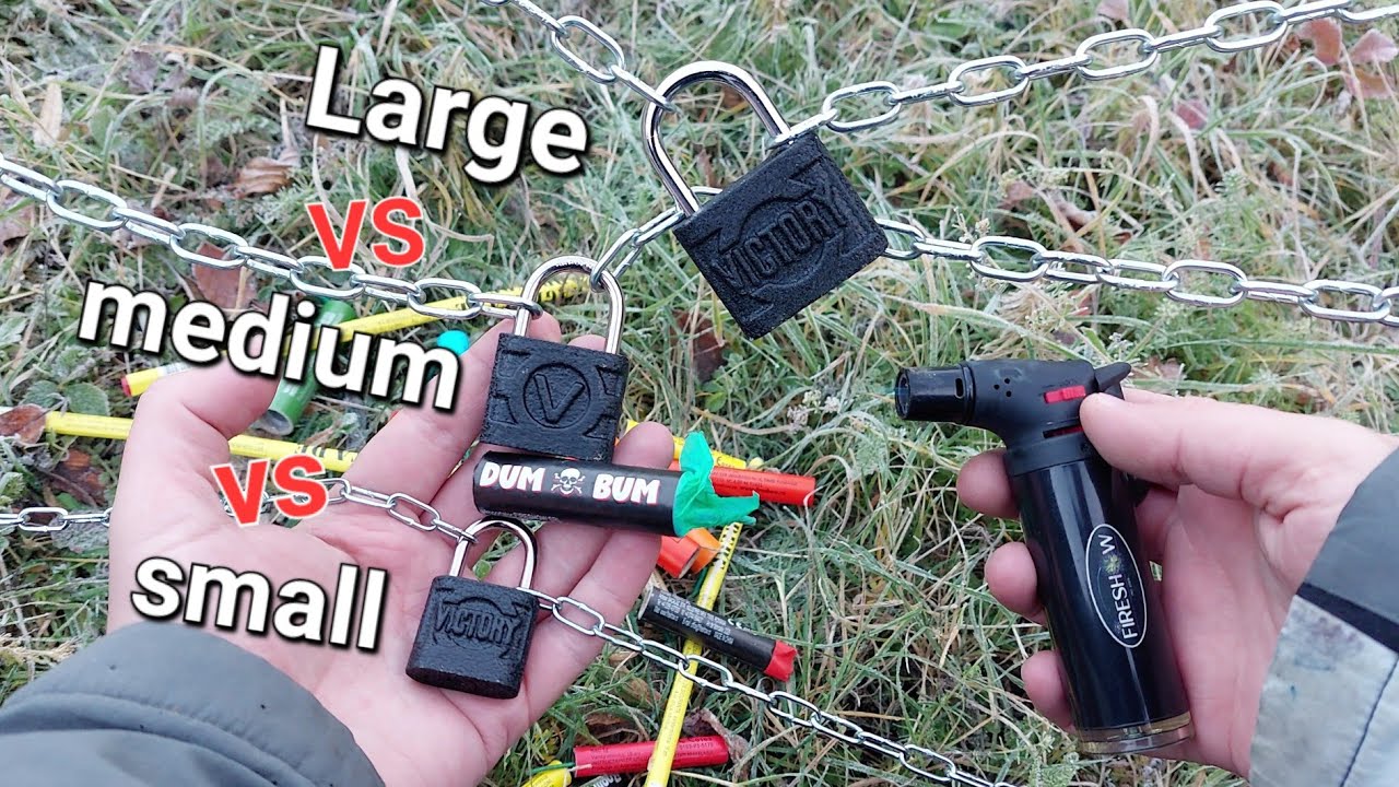 Ce PETARDĂ DESCHIDE LACĂTUL? SUPER TEST 🧨 EXPERIMENT 🧨 FIRECRACKERS vs PADLOCK - Polenböller 💣