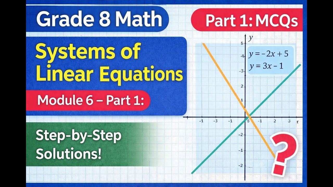 Grade 8 Math | Module 6 – Systems of Linear Equations | Part 1: MCQs