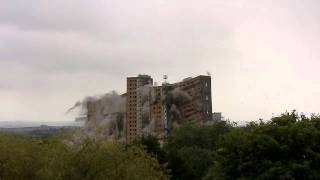 Demolition of Tarfside Oval, Glasgow (View 1)