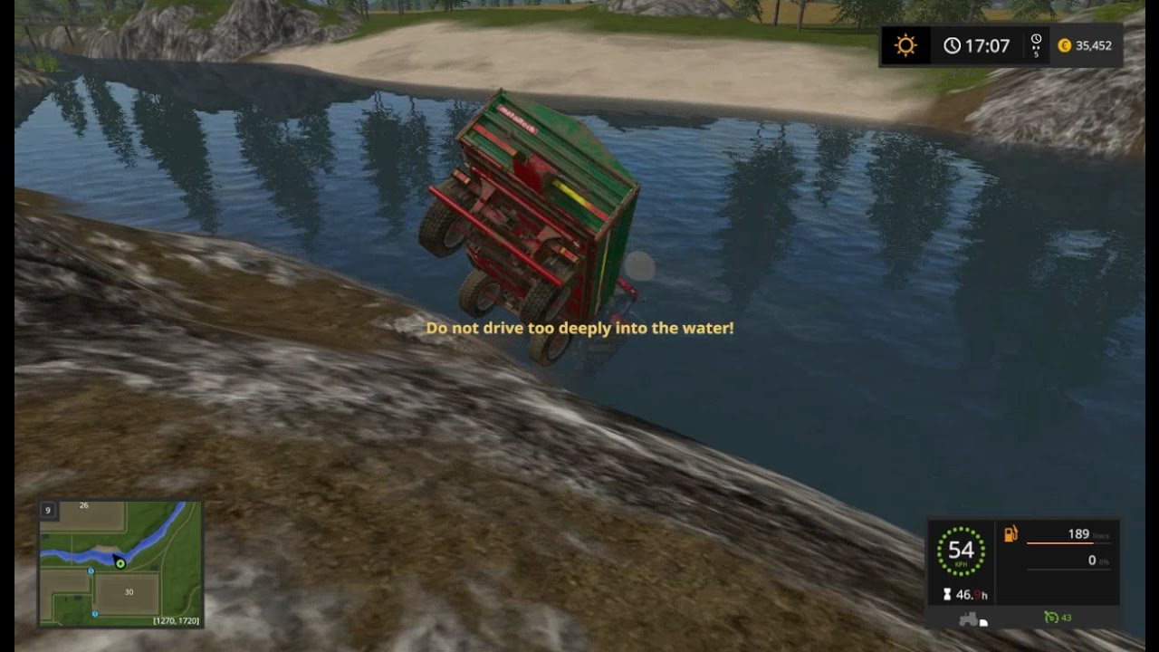 Farming Simulator 17 - #2 Railway Transport and Tractor in Water - Gameplay