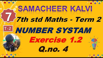 7th std maths Term 2 / chapter 1 / Number system / Exercise 1.2 Q.no. 4 / Fractions and Decimals