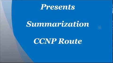 UniNets : CCNP Route Summarization :