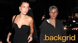 Justin Bieber and Hailey Bieber at the Bird Streets Club in West Hollywood.