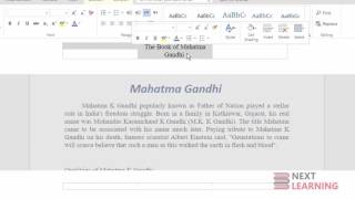 NEXT LEARNING MS Word online headers and footers screenshot 3