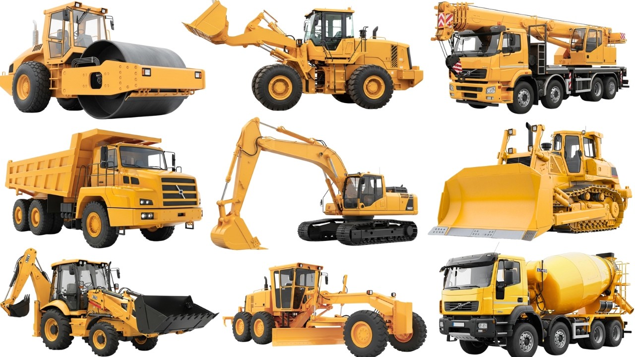 Excavator for Kids | Learn 10 Construction Vehicles Easily
