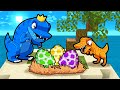 ¡SUPERVIVENCIA EN LA ISLA DINO RAINBOW FRIEND! (Minecraft)