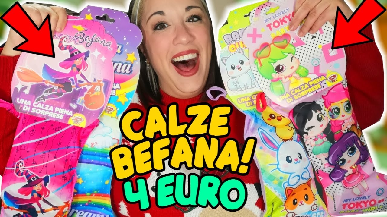 Apro 4 CALZE🧦 della BEFANA DELL'EDICOLA da 4 EURO! STUPENDE 😍