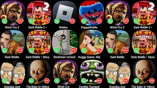 Dark Riddle 2-Mars,Roblox,Witch Cry,PoppyMobile,TheBaby In Yellow,Zombie Tsunami,Huggy Game;456