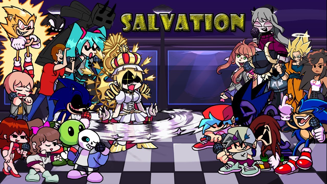 FNF Salvation But - Different Characters Sing It🎶 (Everyone Sings Salvation) - FNF  Cover