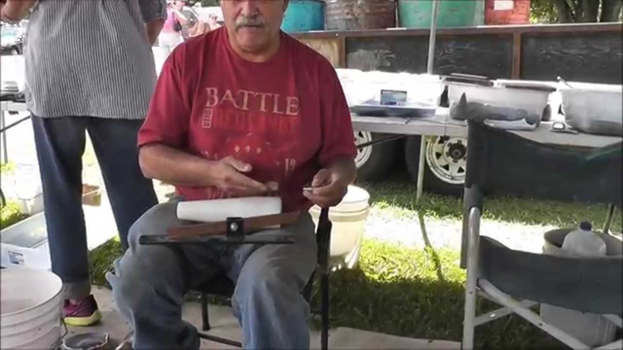 Knapping a Blade Core using a Rocker Punch by Craig Ratzat! - YouTube