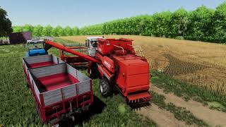 Farming Simulator 22 \ Карта (Кошмак) жнива ріпаку комбайном ДОН 1500