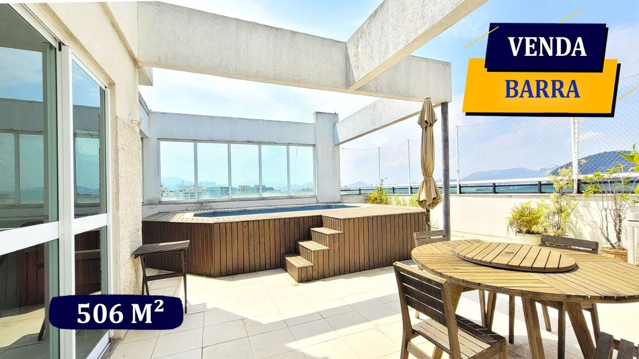 BARRA DA TIJUCA PENÍNSULA ROYAL GREEN I SUNTUOSA COBERTURA LINEAR PANORÂMICA 506M2  DIREITO A LAJE