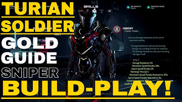 Andromeda MP: LVL 20X Gold -Sniper TURIAN SOLDIER- (Build, Guide, Gameplay Com) INSANE!!!