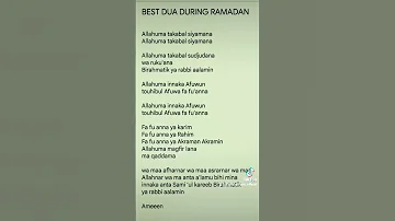 Best Dua During Ramadan ❤️ #Sylhety_Fua