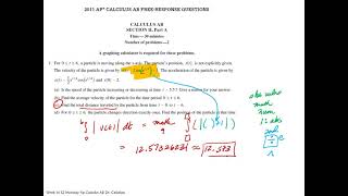 Week16Monday APCalc AB Sem2 Week4 ap calc review wk4 FRQ vt, at TI84 DrNataliaCallahan