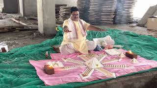 Vastu pyramid instoleshan by jyotishi Nilesh Vyas Bhargav jyotish karyalay Jamnagar 17/5/23