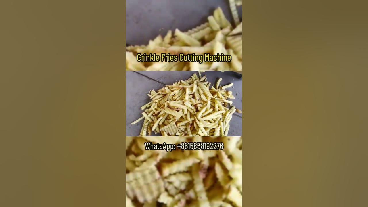 How to make crinkle-cut chips with a potato slicer machine?