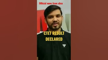 CTET RESULT DECLARED #ctet #ctetresult #shorts #ctet2022 #declared #news