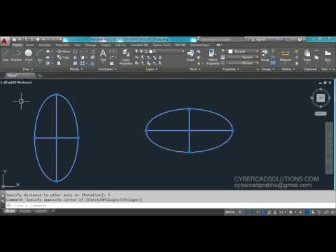 How to create Ellipse in AutoCAD