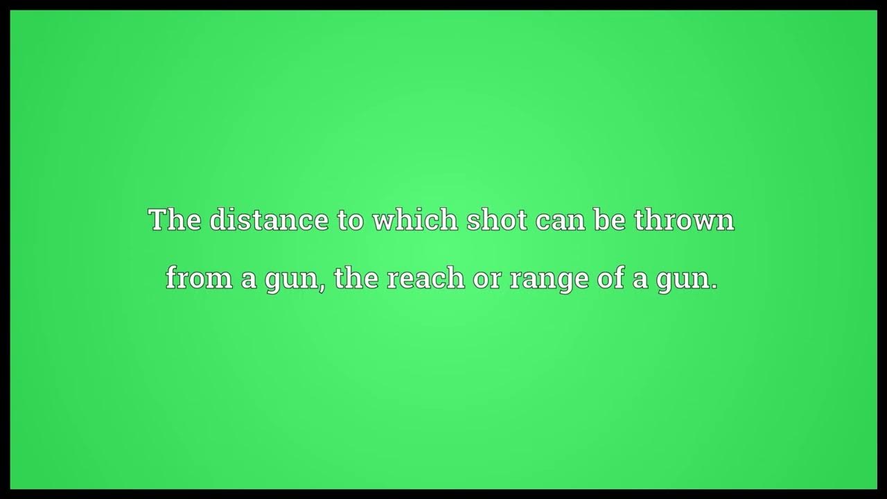 Gunshot Meaning YouTube