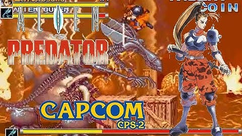 Alien Vs. Predator Arcade Lev8 Lt.Kurosawa no death playthrough