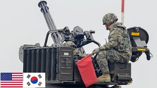 US Marines. Powerful M167 VADS Vulcan Air Defense System during exercises in the Republic of Korea.