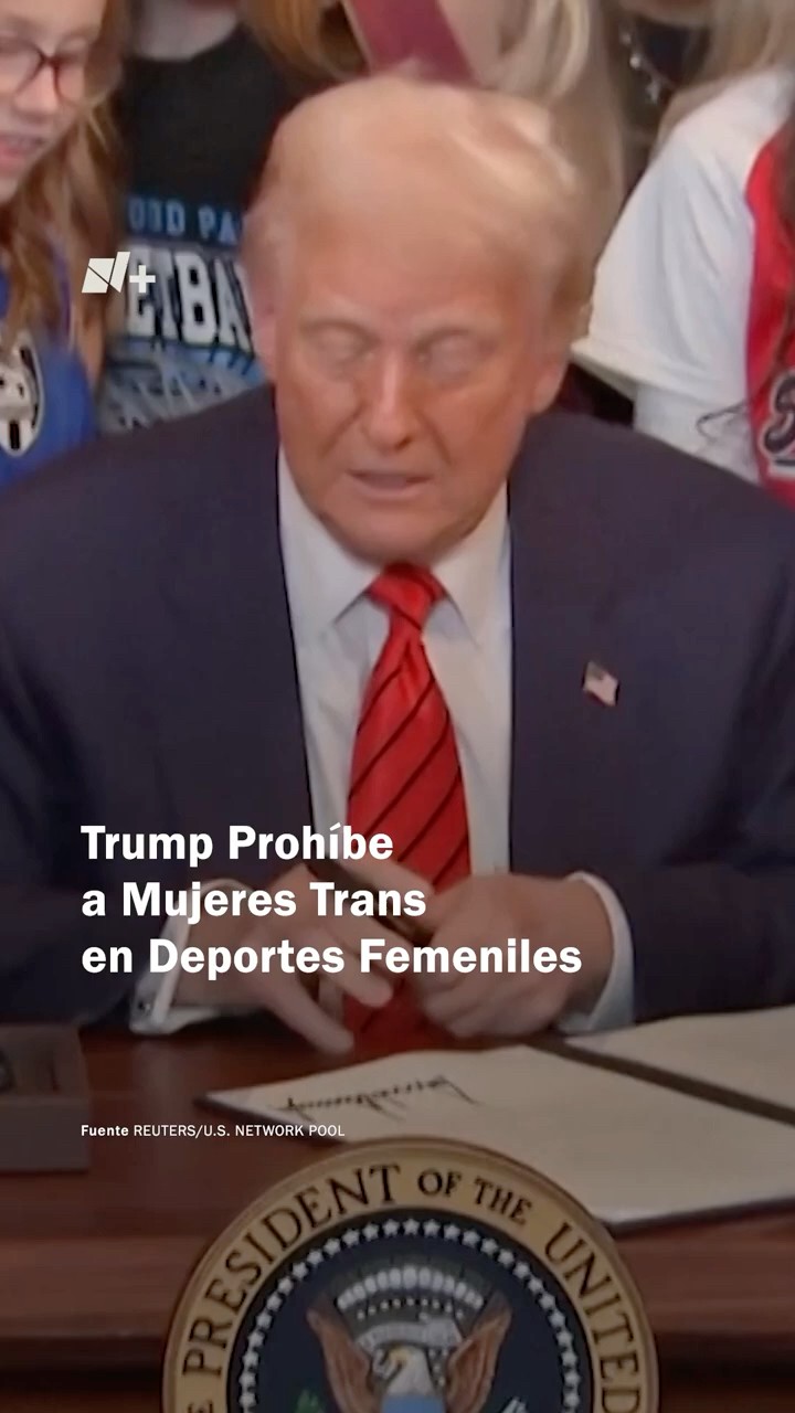 Trump prohíbe a mujeres trans en deportes femeniles - N+ #shorts