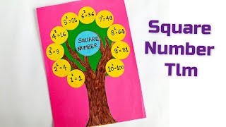 Square number Math tlm /Math project for class 4,5 /square number 1to 10/ #mathproject 