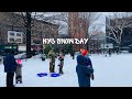 [4K]🇺🇸NYC Winter Walk☃️🛷New Yorker’s Snow Day after Major Snowstorm & More Snow | Feb 2, 2021