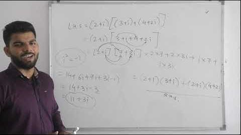 existence of multiplicative identity & distributive  law in multiplication of two complex number