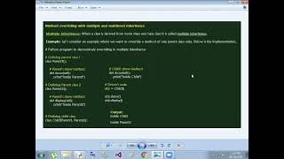 11 Method Overriding in Python in Telugu