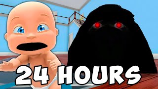 BABY vs ROBLOX EVADE for 24 Hours!