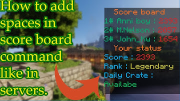 How to use scoreboard command with spaces in Minecraft PE & Bedrock | Anni boy
