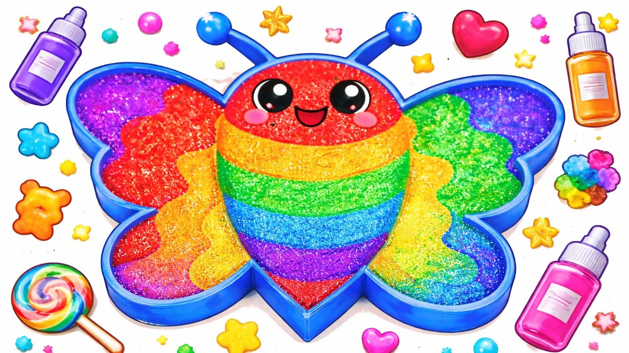 🦋✨ Video Memuaskan | Kupu-Kupu dari Slime | Cutting ASMR | Yo Yo Colors