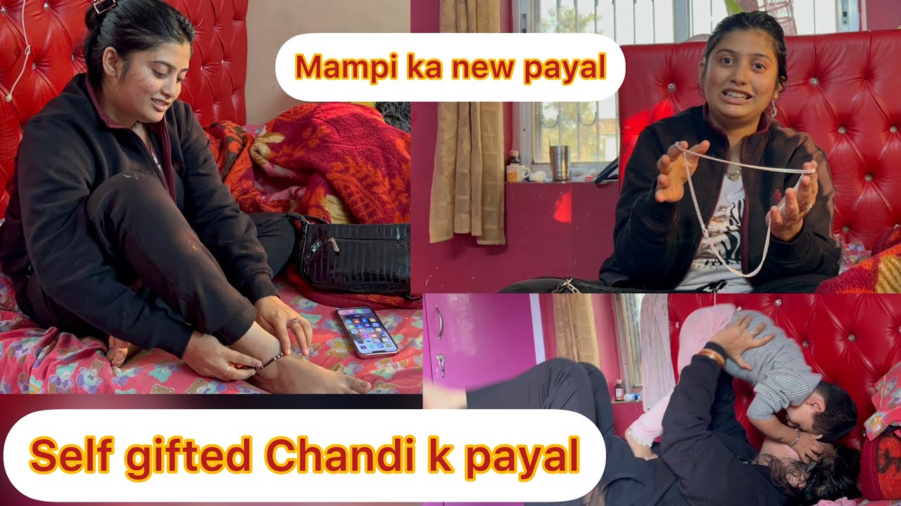 self-gifted-stylish-chandi-k-payal-myra-k-liye-new-payal-vlog