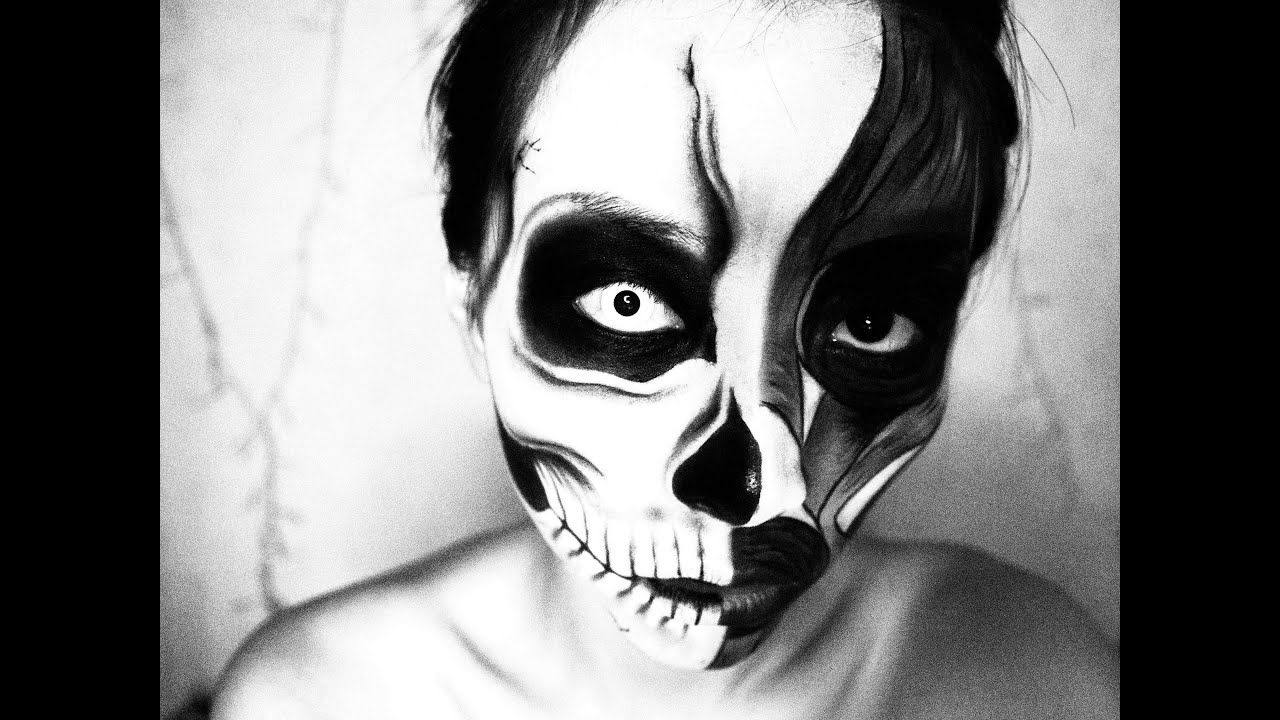 Halloween Makeup Skull Skeleton Makeup Tutorial YouTube