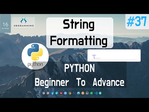 String Formatting using Python | Python Beginner to Advance in Hindi #37