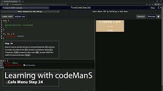 Learn Basic CSS by Building a Cafe Menu - Step 24