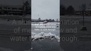 Bloomington IL. Walking to my car after work. It snowed and rained all day. 🥶