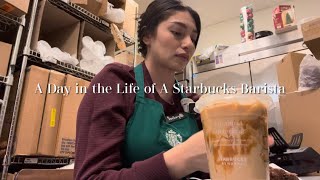A Day in the Life of a Starbucks Barista | Trying to do the BLOWOUT HAIR *FAIL*
