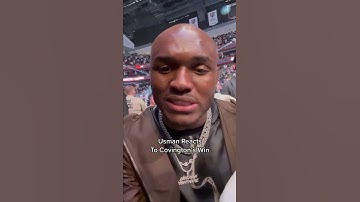 Kamaru Usman reacts to Colby Covington’s win at #UFC272 | #shorts