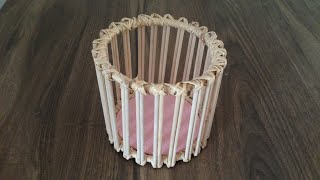 diy wooden stick basket, ahşap çubuklardan sepet yapımı